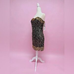 Elegant Jovani Black and Gold Women's Dress